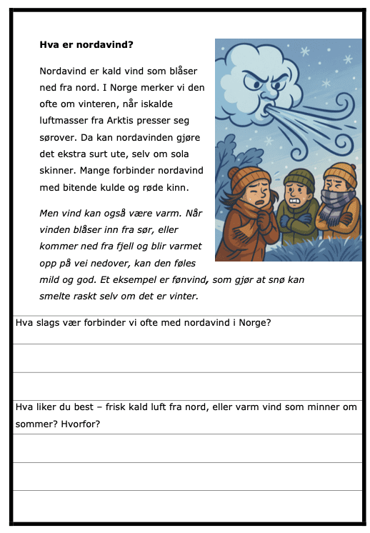 "Hva er det? - om været" - BM - 22 sider- ca 4.-6.trinn - lesetekster m/spørsmål - Bilde 3