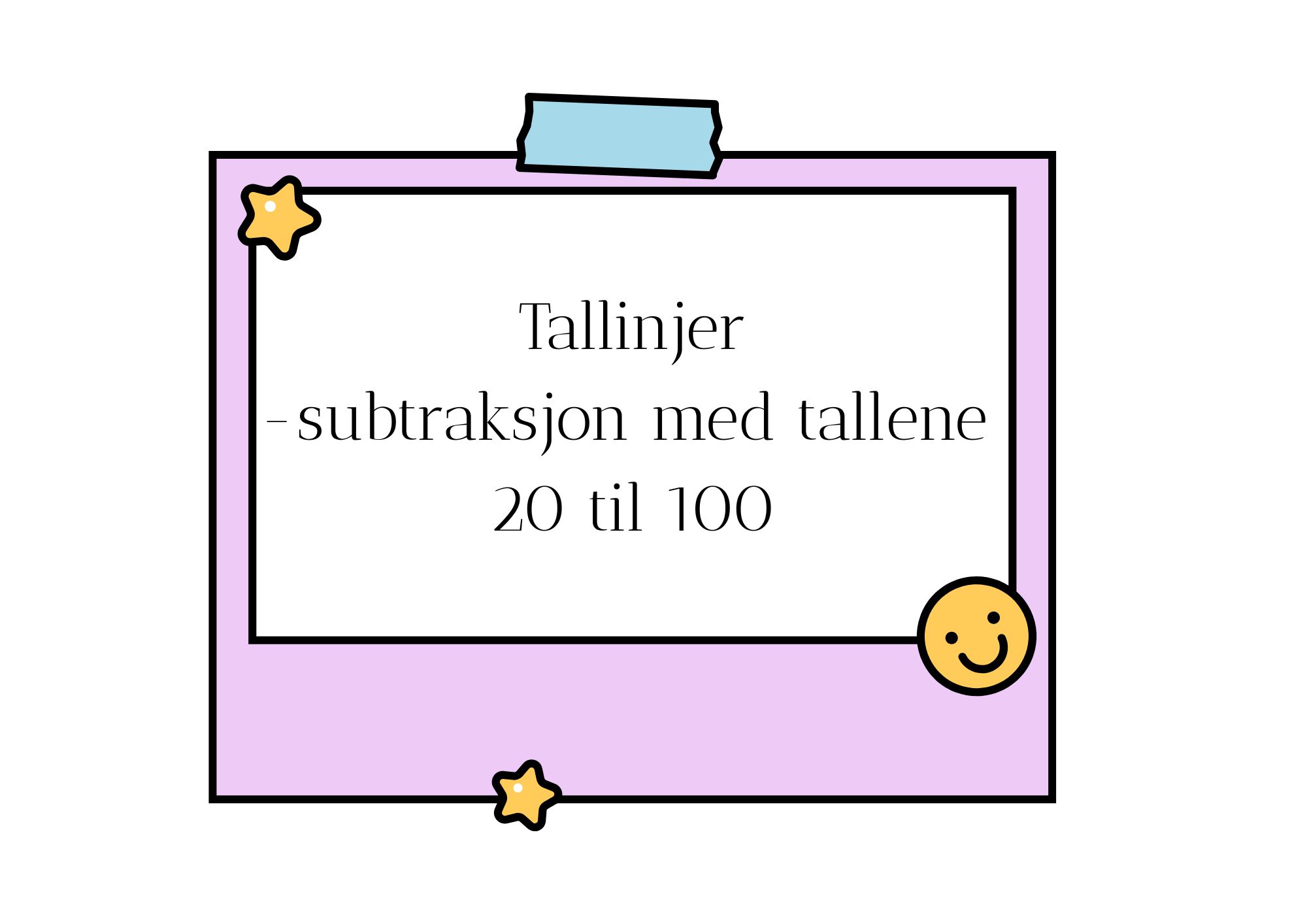 Tallinjer - addisjon og subtraksjon med tallene til 100 - 8 økende nivåer. - Bilde 12
