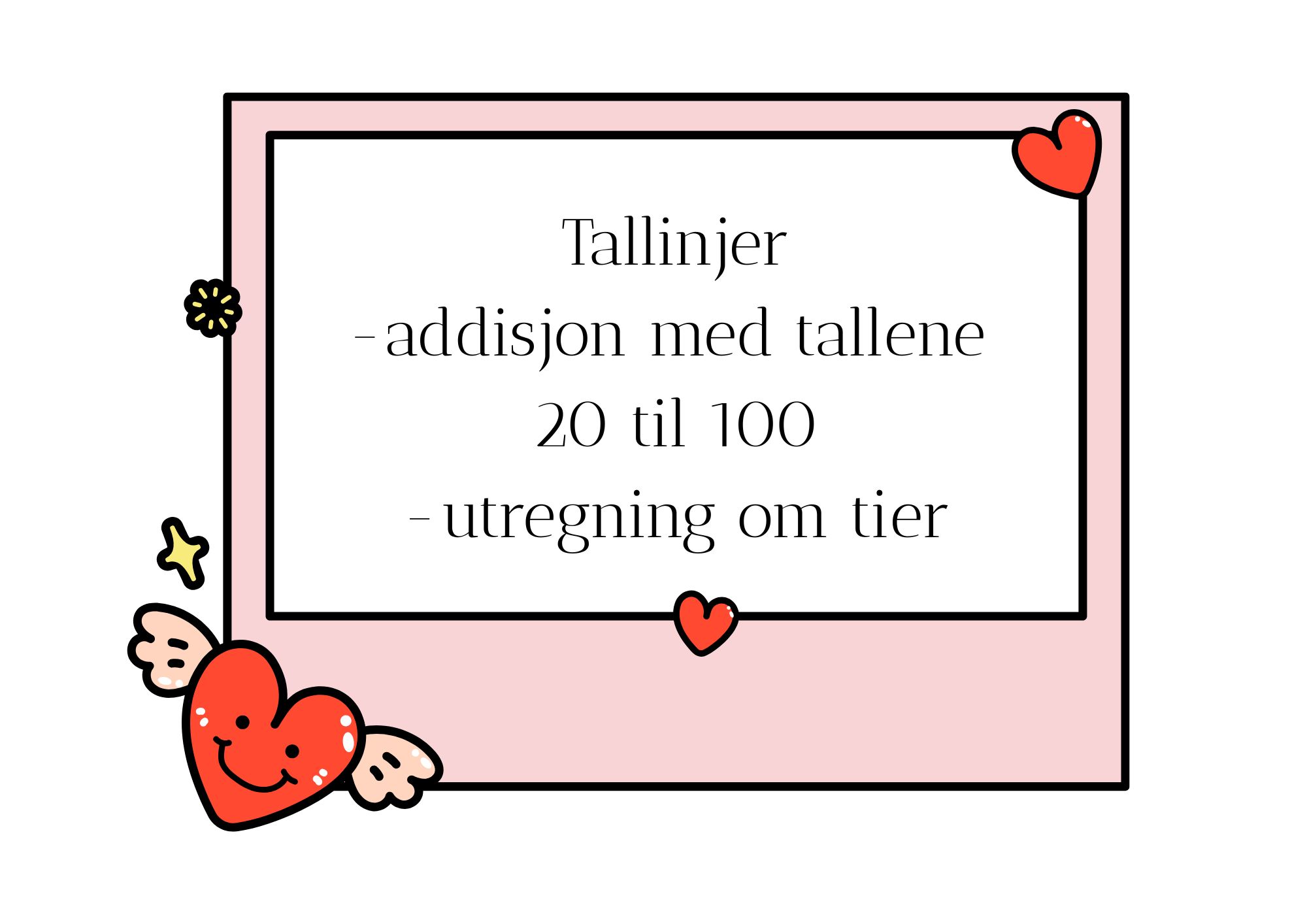 Tallinjer - addisjon og subtraksjon med tallene til 100 - 8 økende nivåer. - Bilde 14
