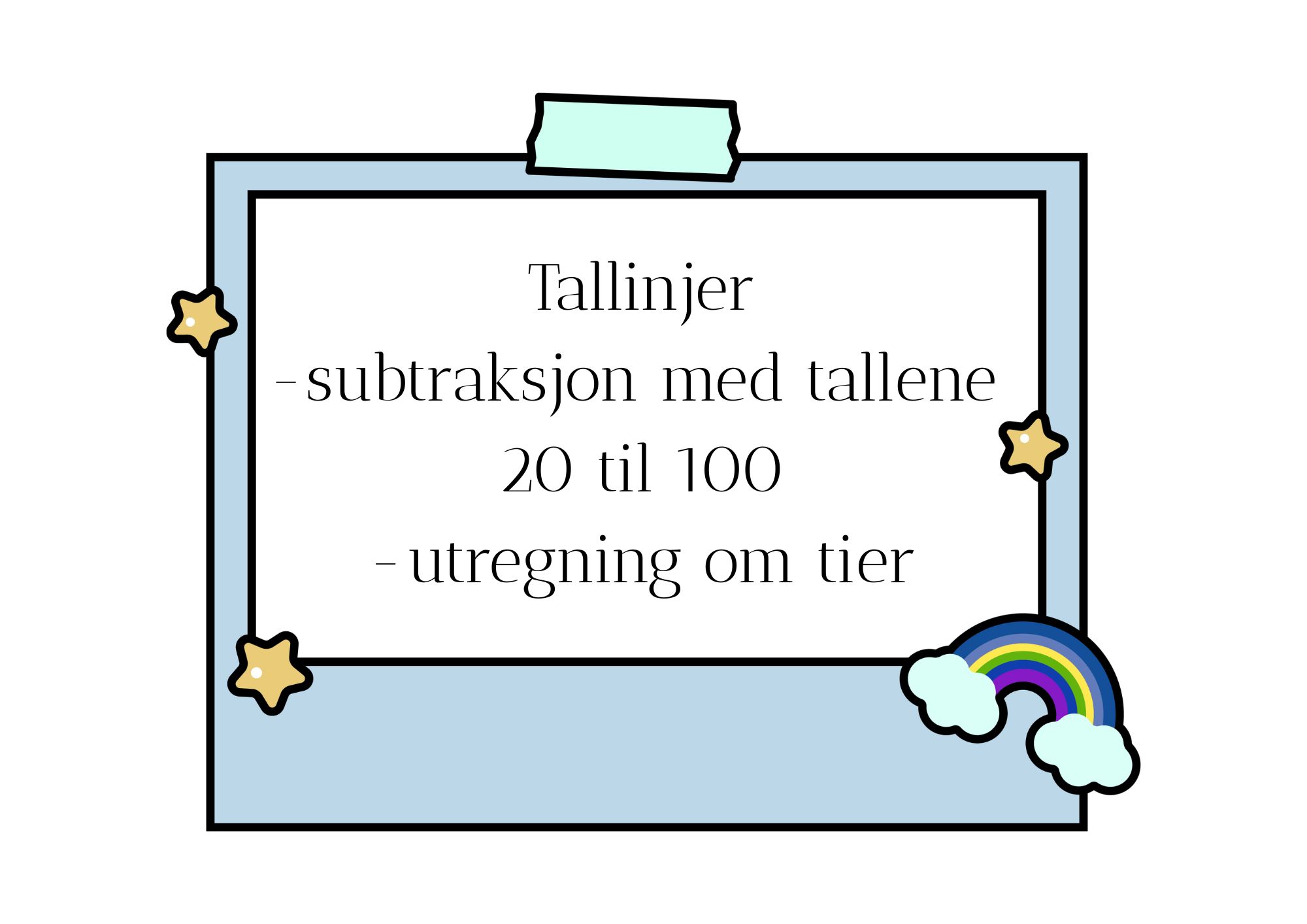 Tallinjer - addisjon og subtraksjon med tallene til 100 - 8 økende nivåer. - Bilde 16