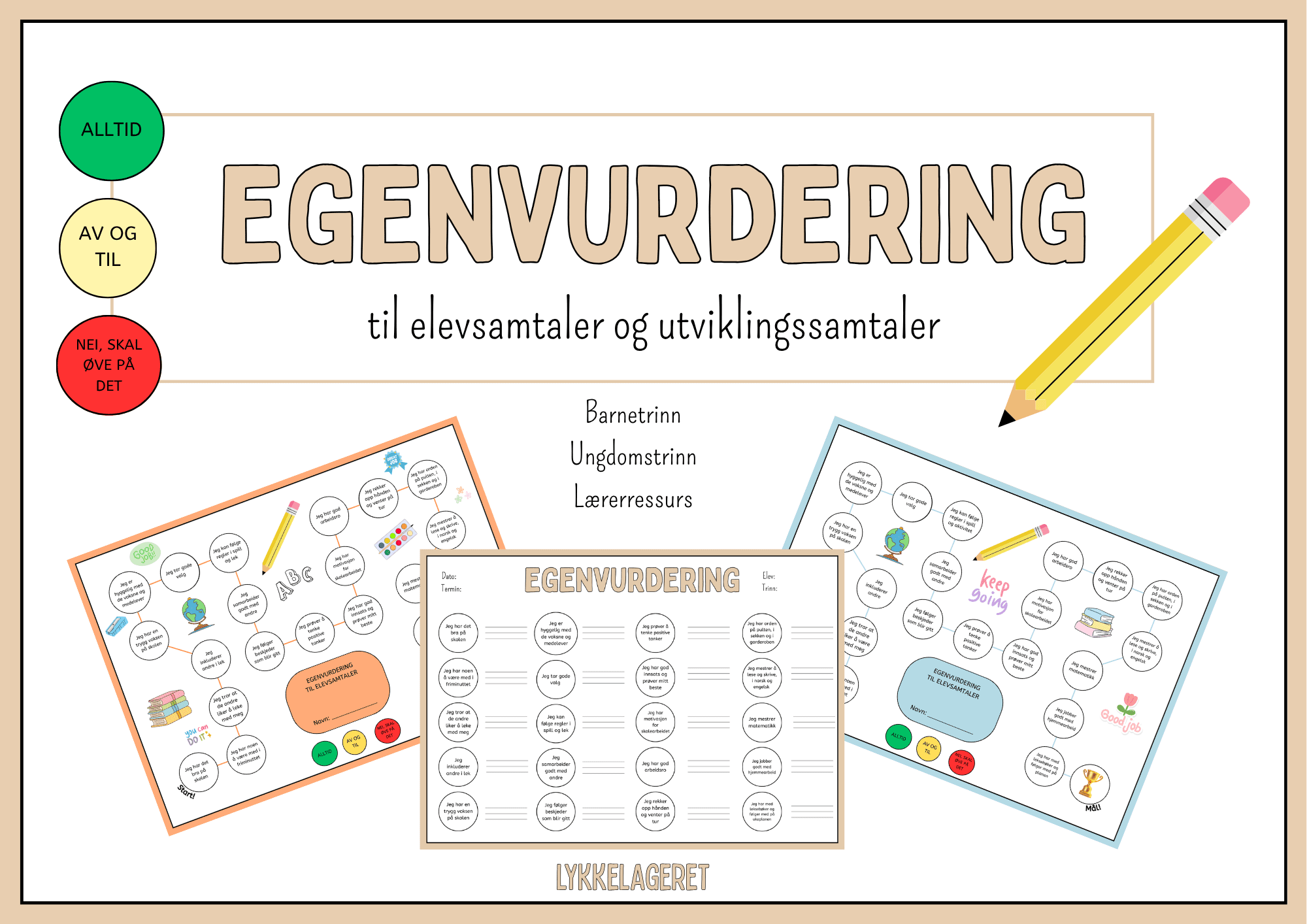 EGENVURDERING - til utviklingssamtaler
