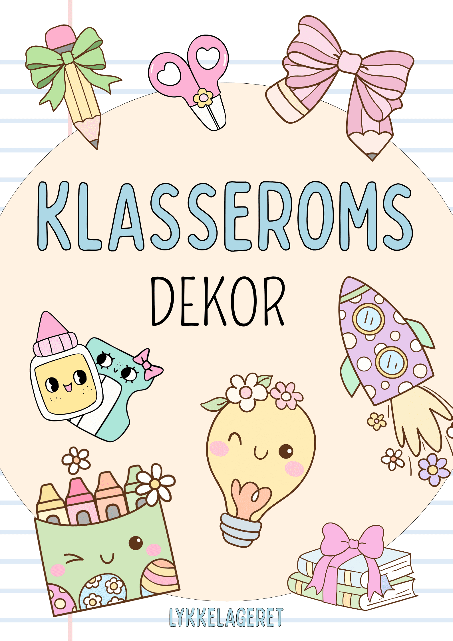 KLASSEROMSDEKOR - BOKMÅL (SLIM FONT)
