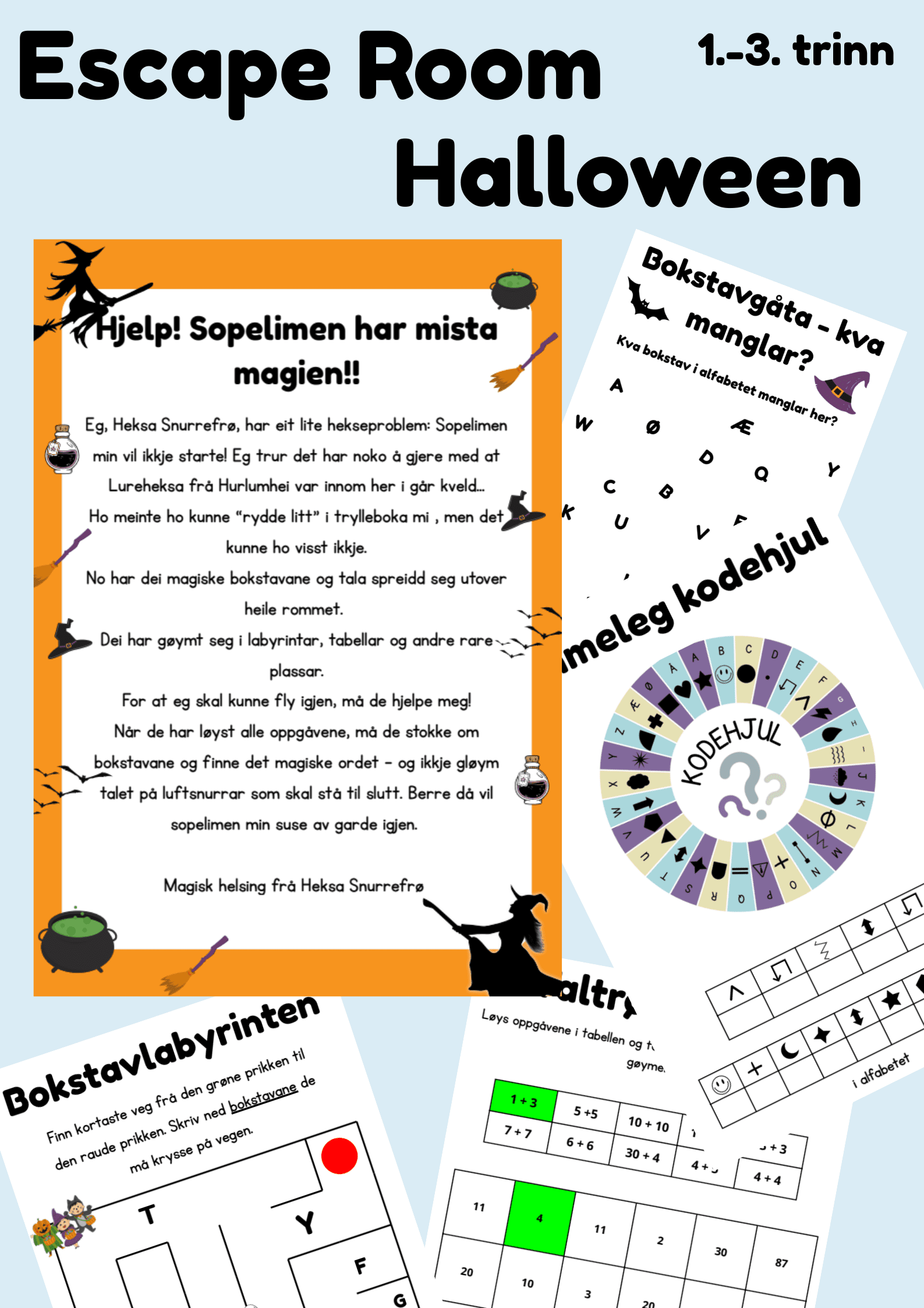 Escape Room: Heksa Snurrefrø og sopelimemysteriet