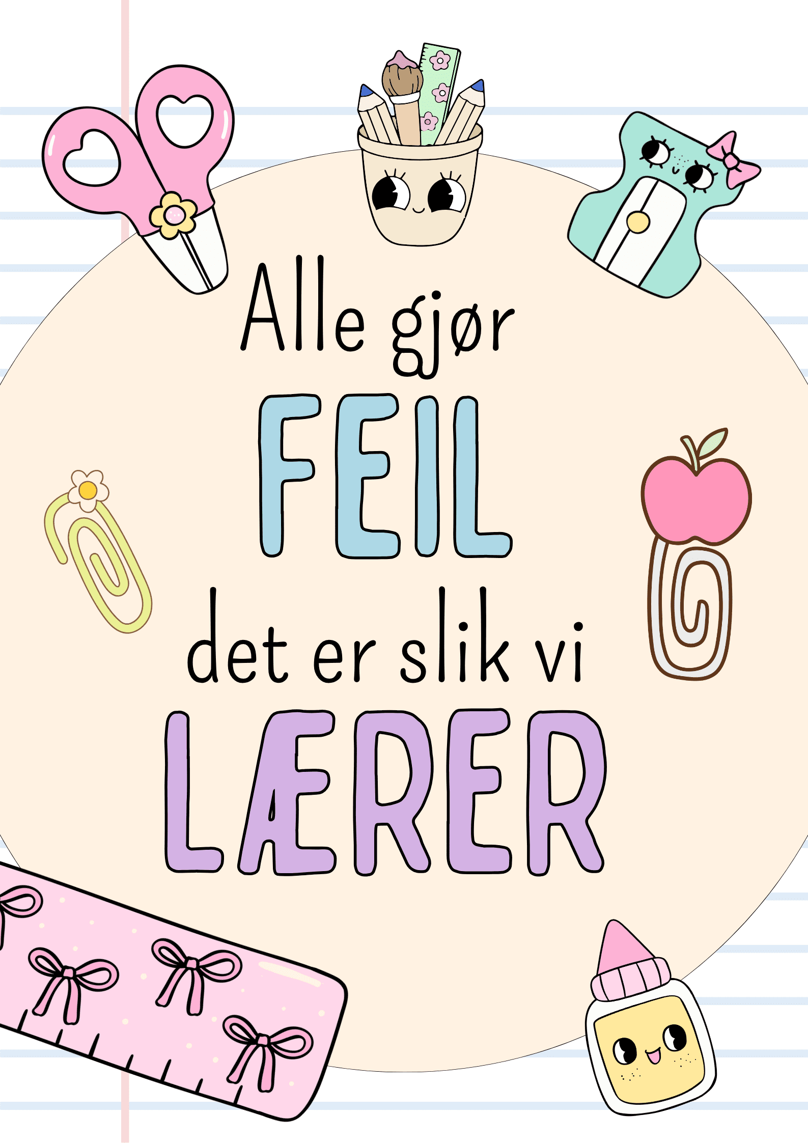 KLASSEROMSDEKOR - BOKMÅL (SLIM FONT) - Bilde 2