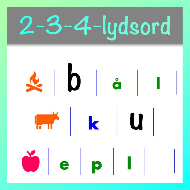 ABC Vi skriver: 2-, 3- og 4-lydsord – Tre arbeidshefter