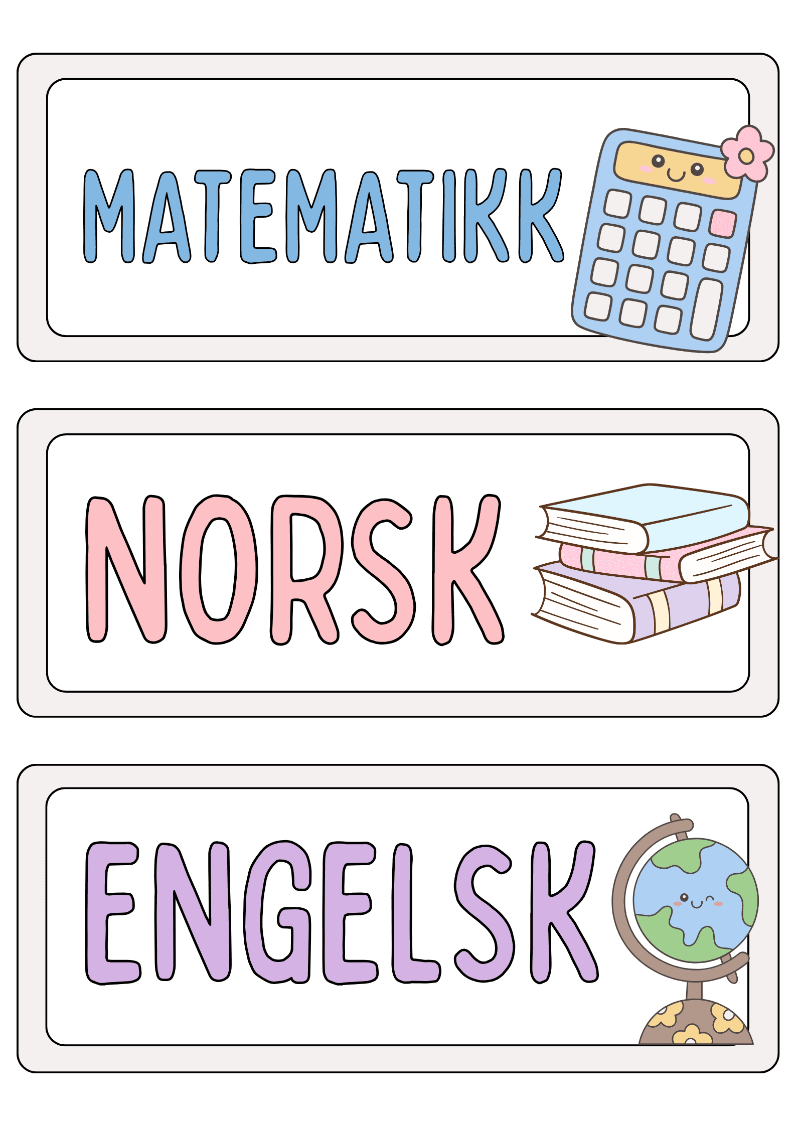 KLASSEROMSDEKOR - BOKMÅL (SLIM FONT) - Bilde 24