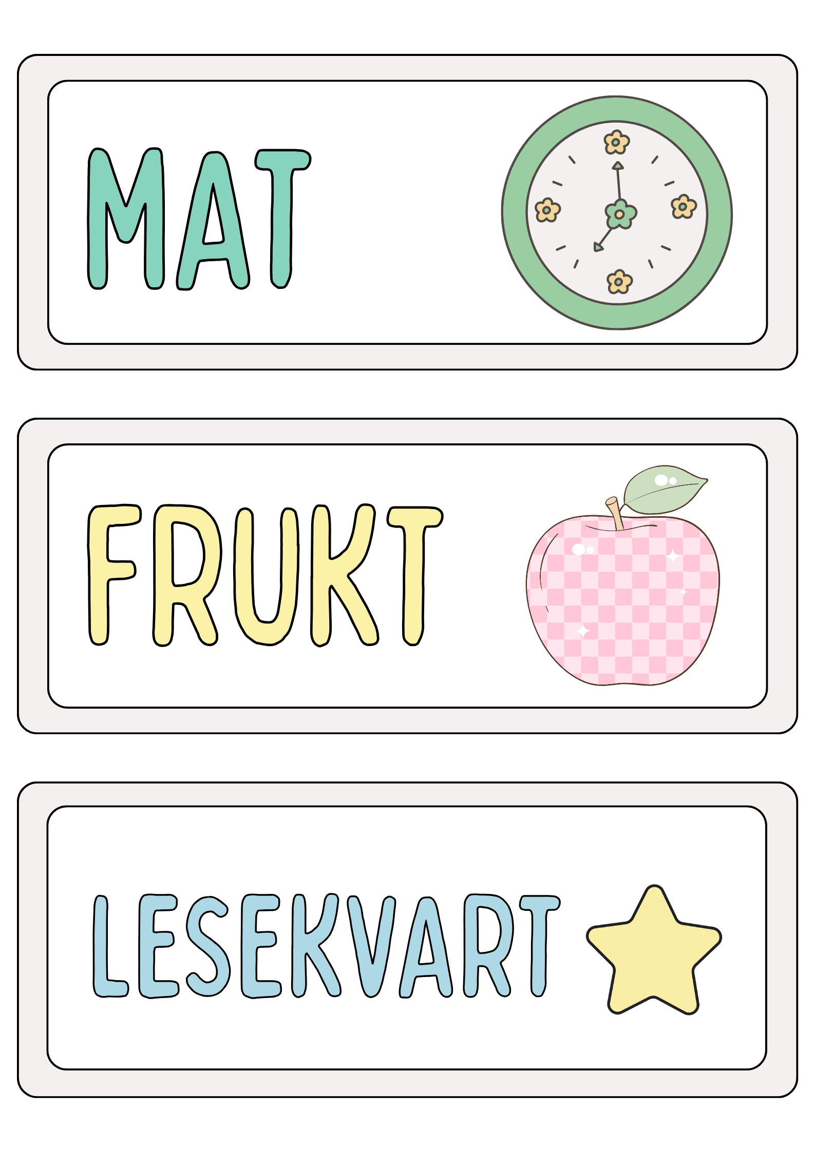 KLASSEROMSDEKOR - BOKMÅL (SLIM FONT) - Bilde 22
