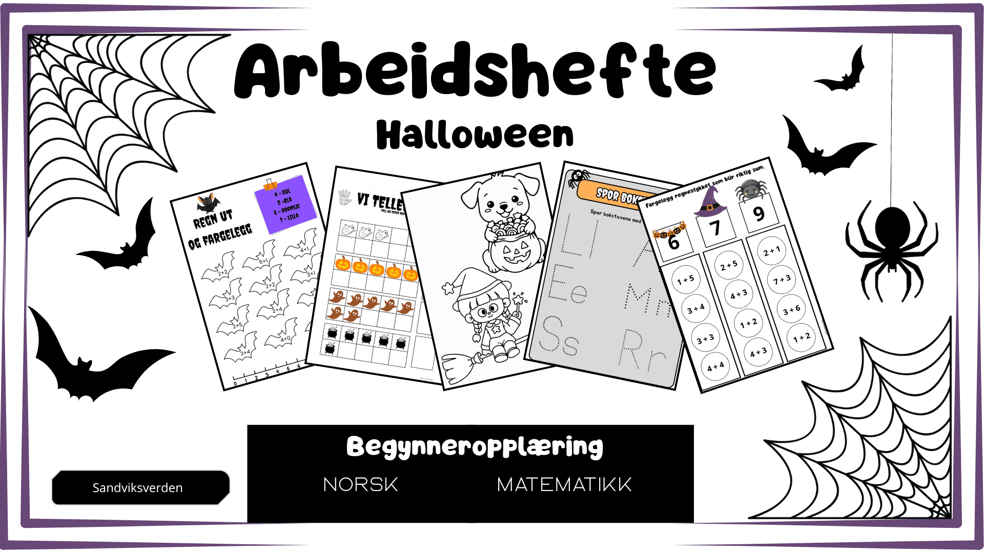 Arbeidshefte begynneropplæring Halloween