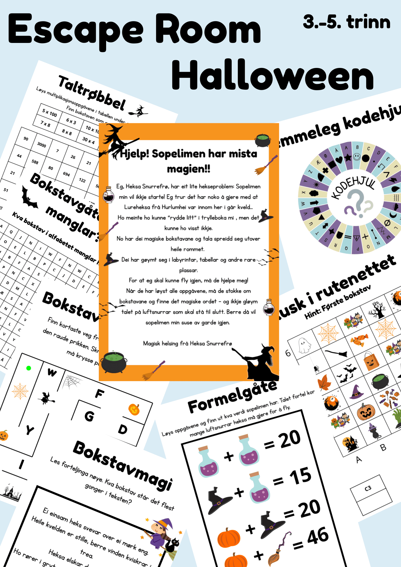 Escape Room: Heksa Snurrefrø og sopelimemysteriet