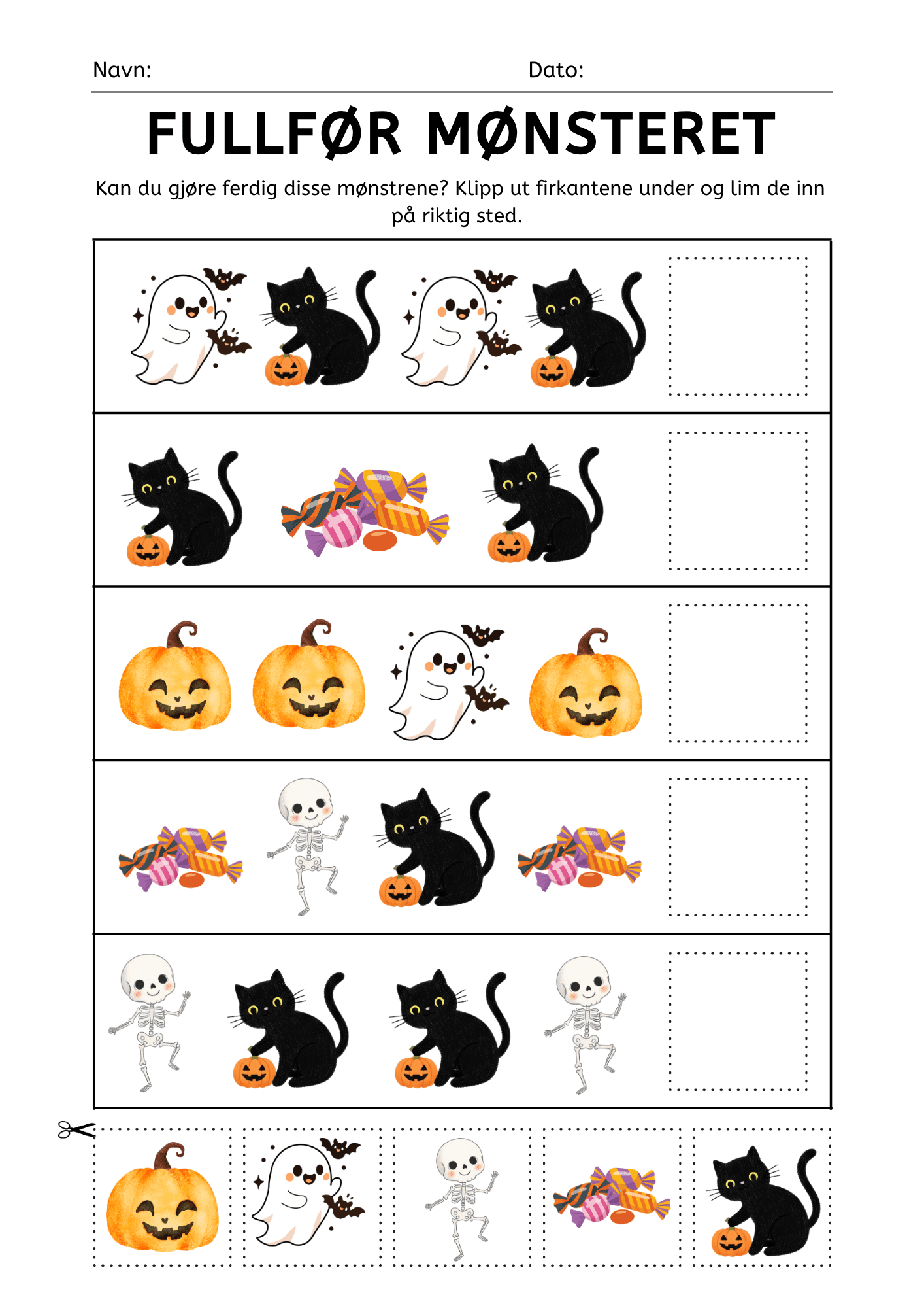 Fullfør mønsteret - Halloween