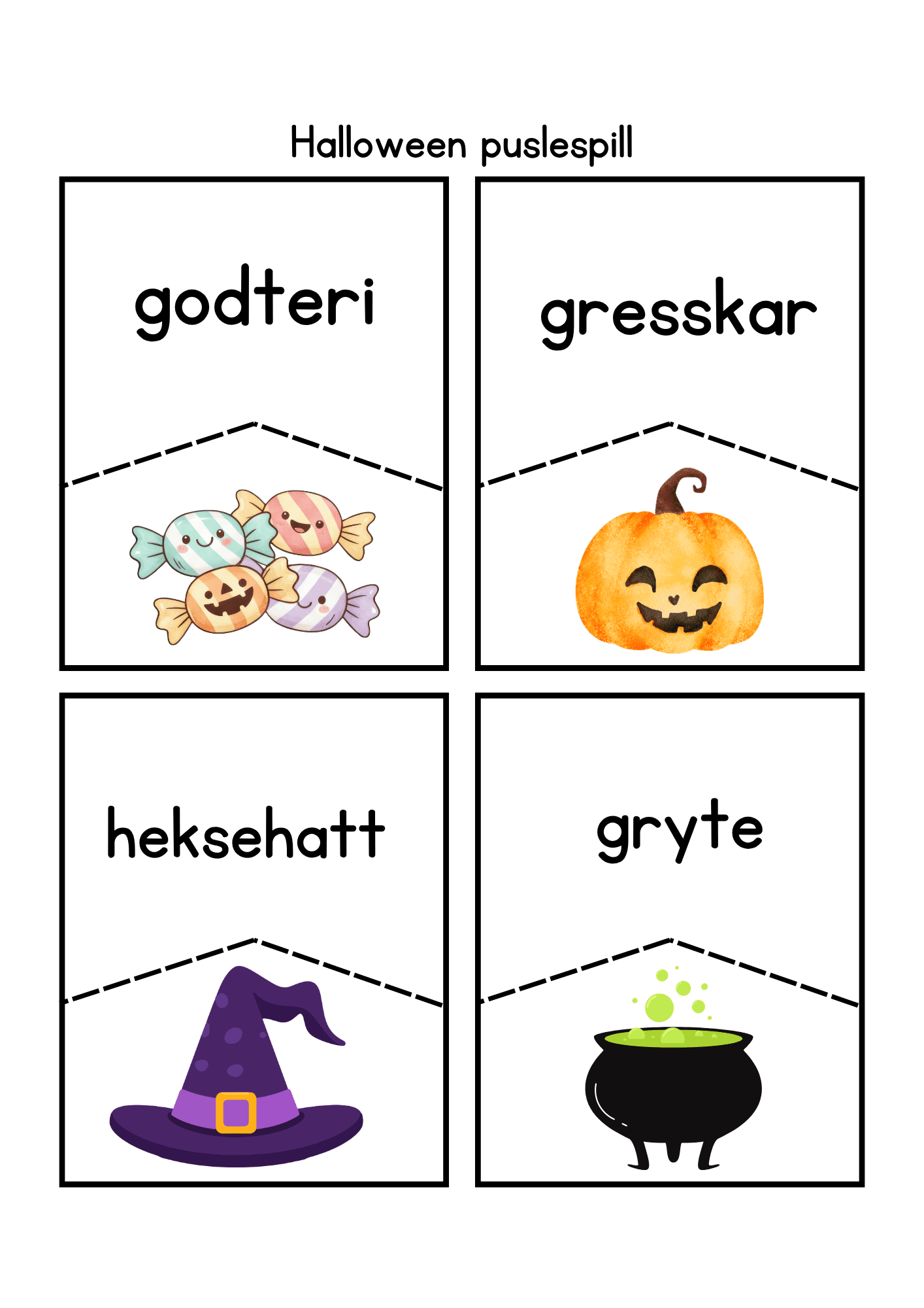 Puslespill Halloween