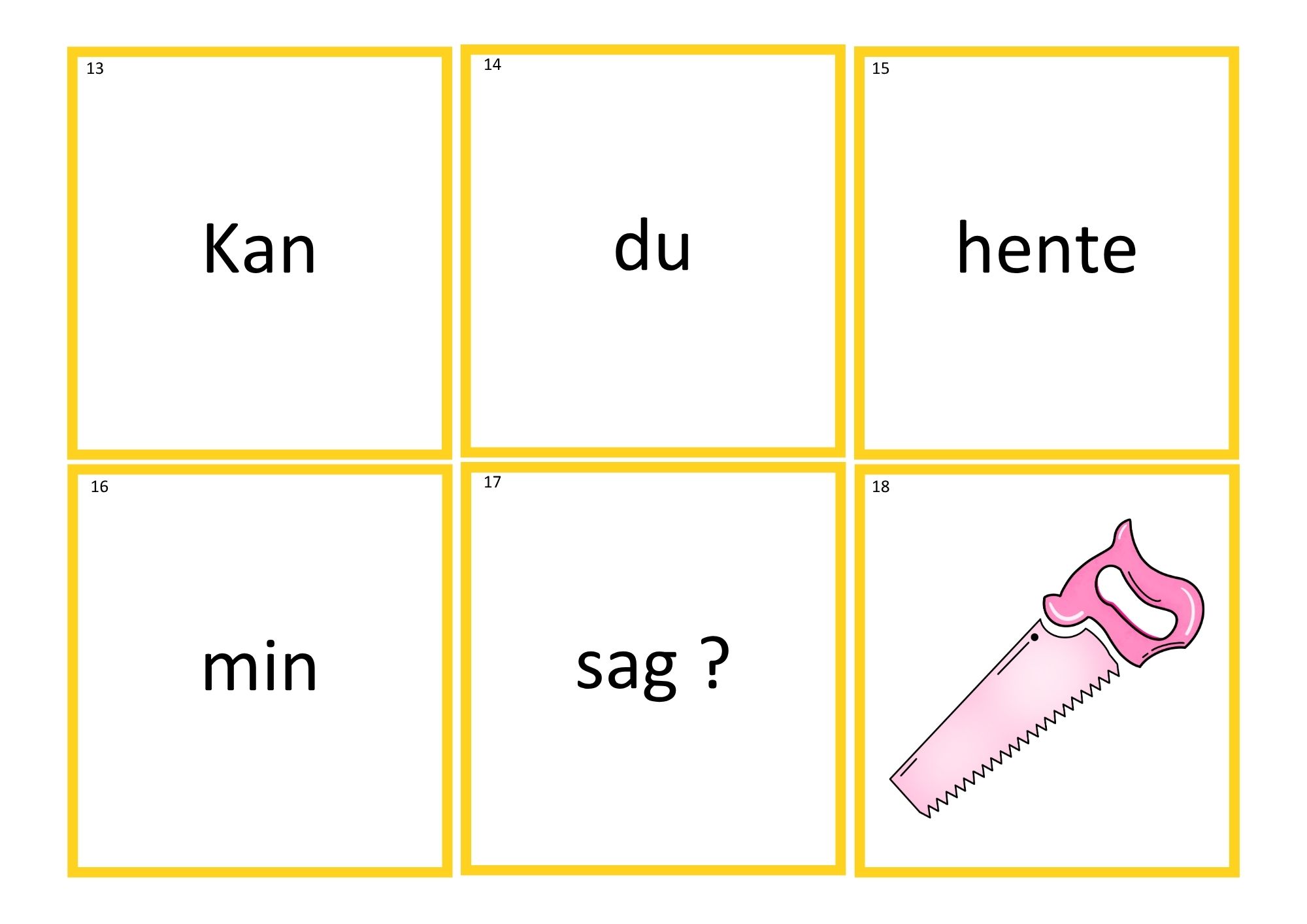 Mine første setninger 2 m/høy.f ord & lydrette trelydsord - SMÅ BOKSTAVER - Bilde 12