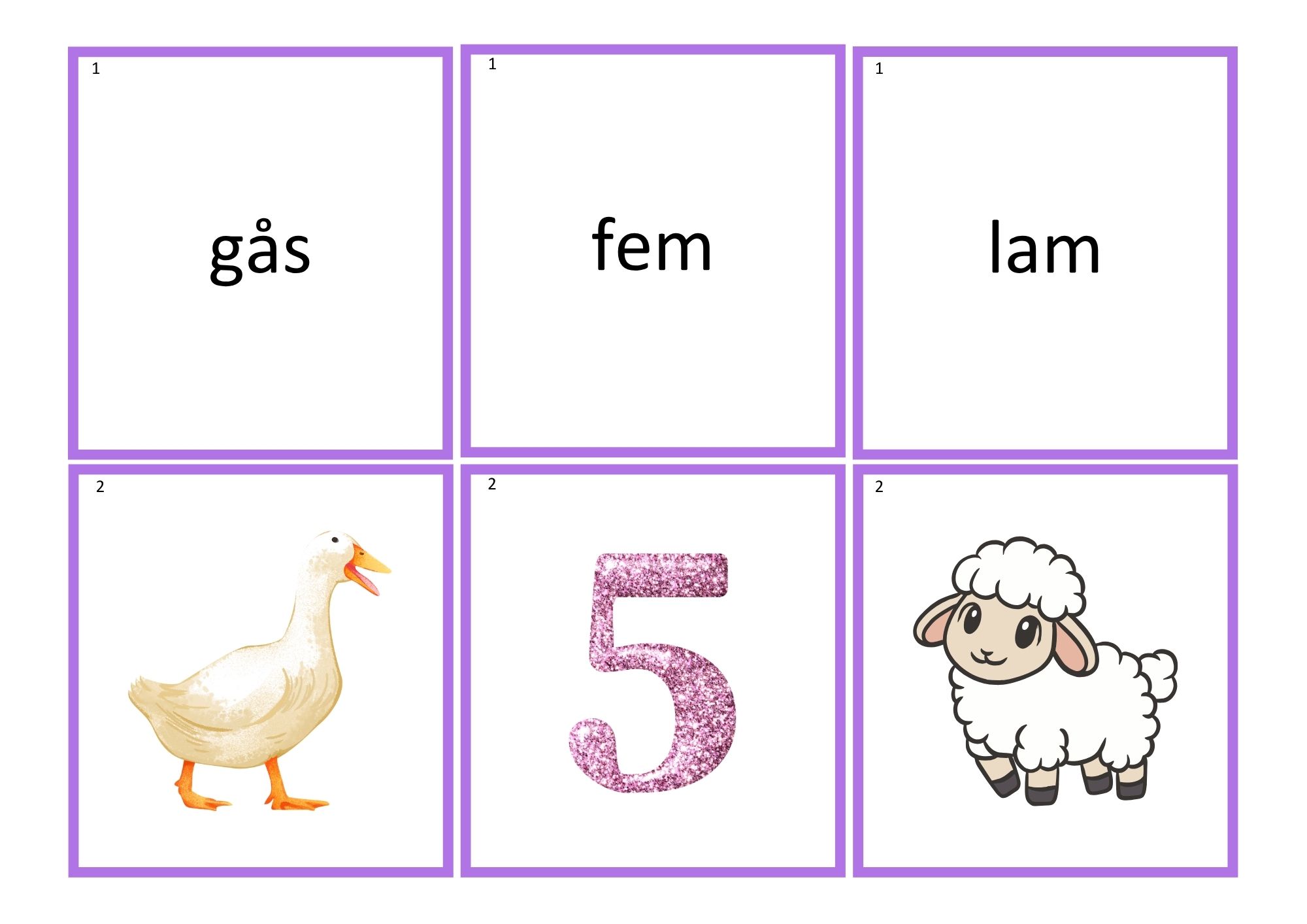Mine første setninger 2 m/høy.f ord & lydrette trelydsord - SMÅ BOKSTAVER - Bilde 15