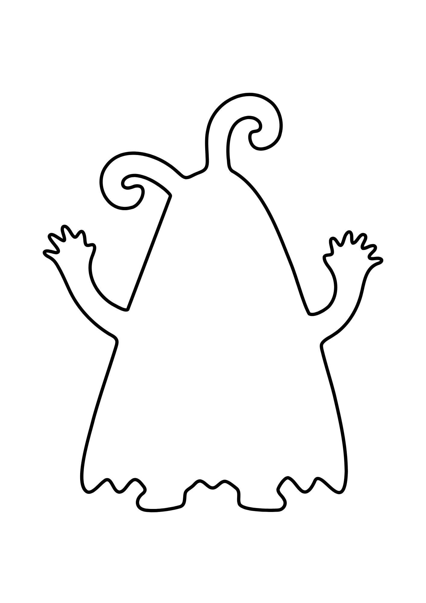 Halloween-monster / Tegn og fargelegg - Bilde 8