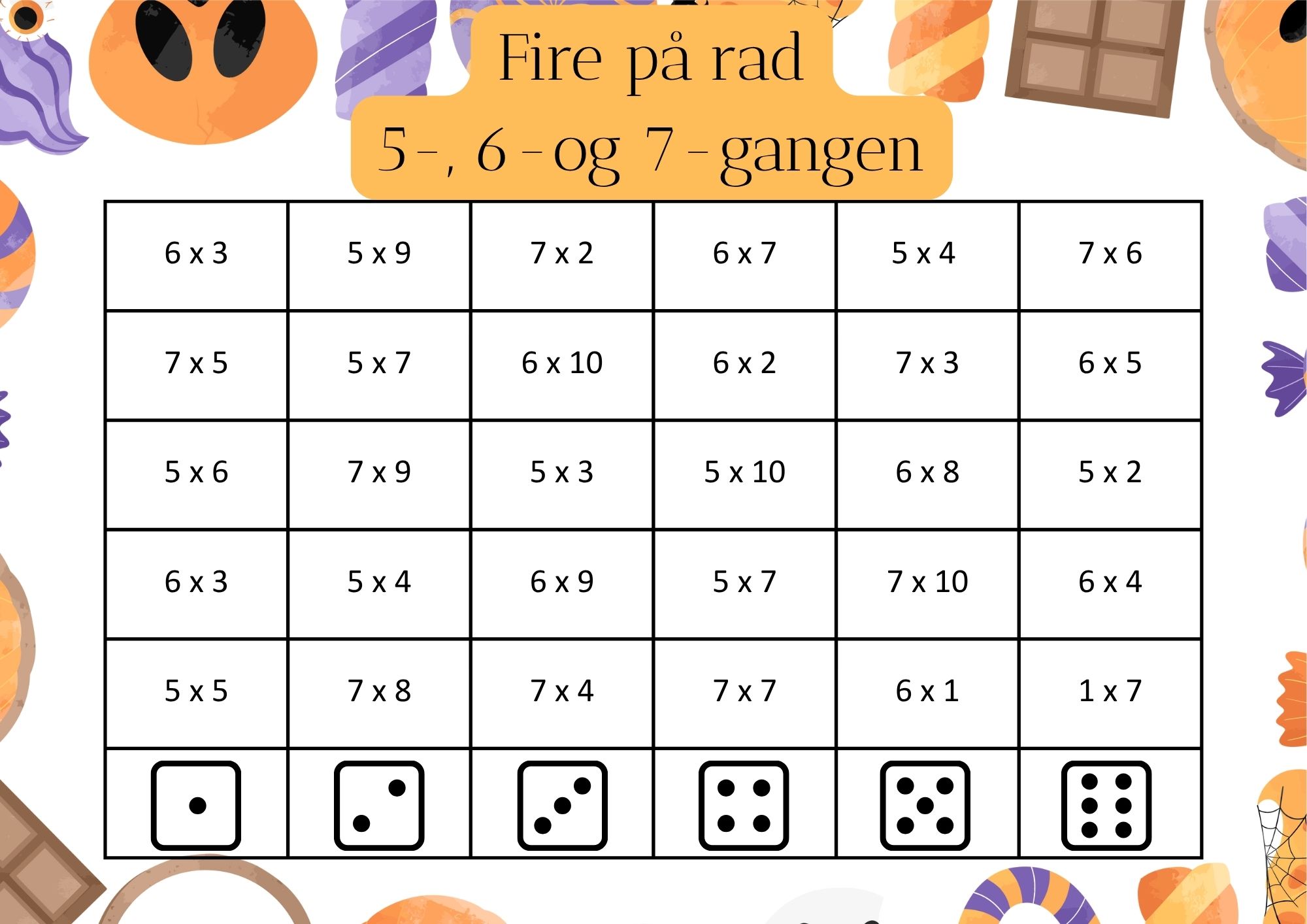 Halloween multiplikasjon - fire på rad - Halloween - Bilde 4