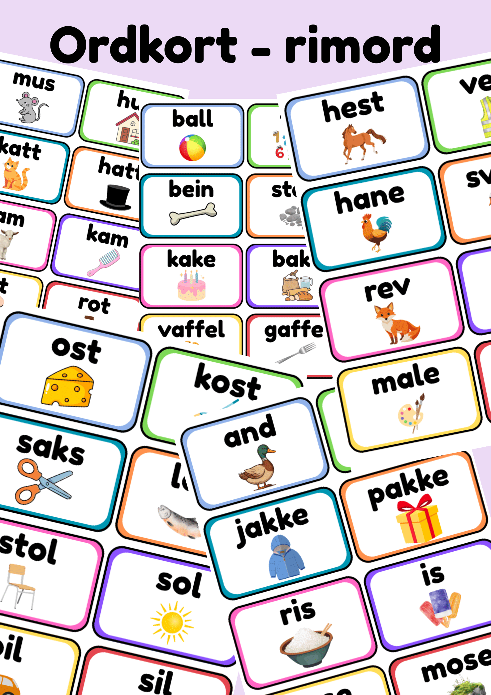Ordkort - rimord