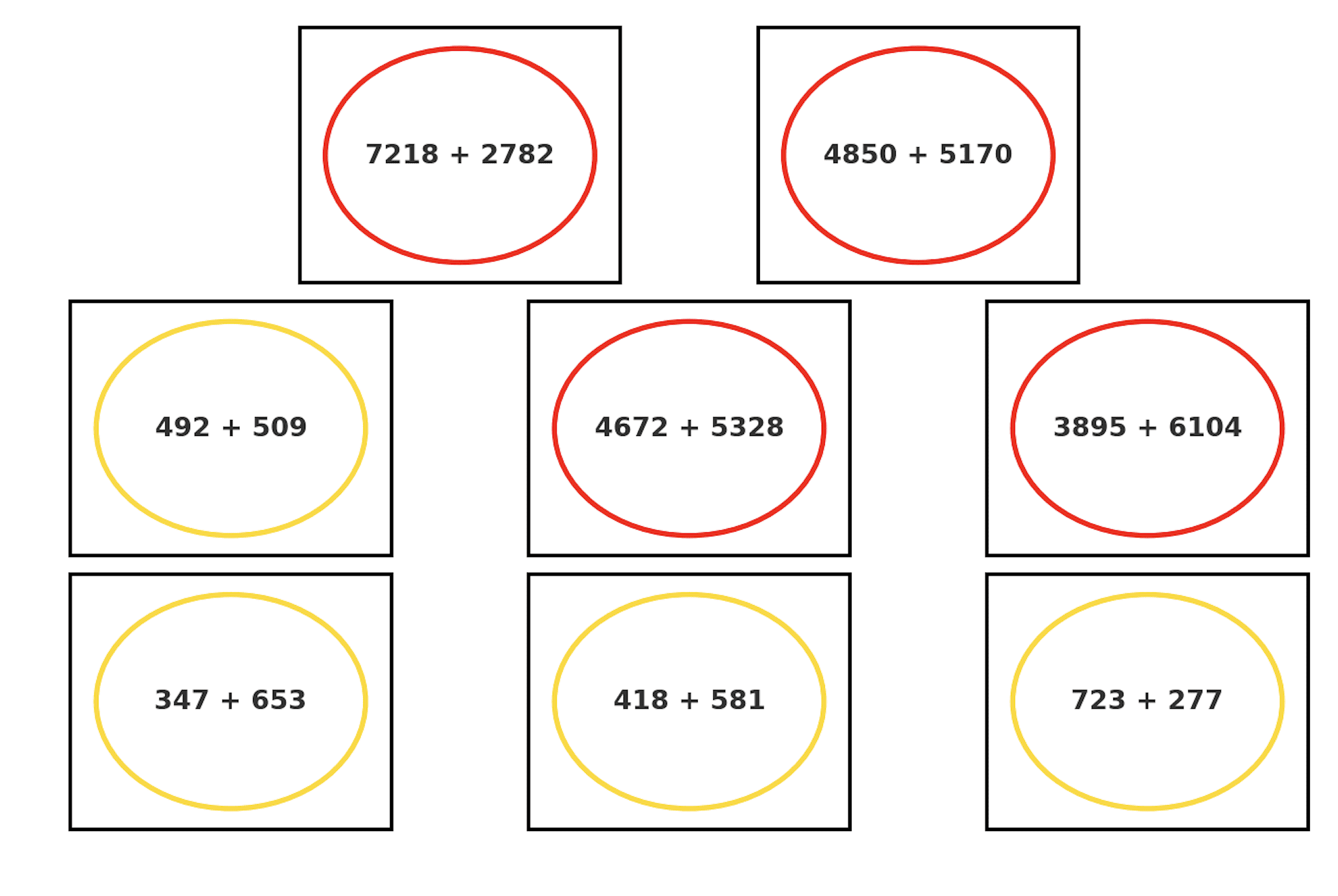 Tusenvenn- og Titusenvenn-jakten - To hoderegningsspill med høye tall (48 + 48 kort) - ca 5.-7. trinn