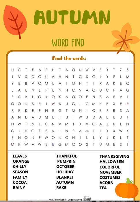 Autumn - Work sheet - Bilde 4
