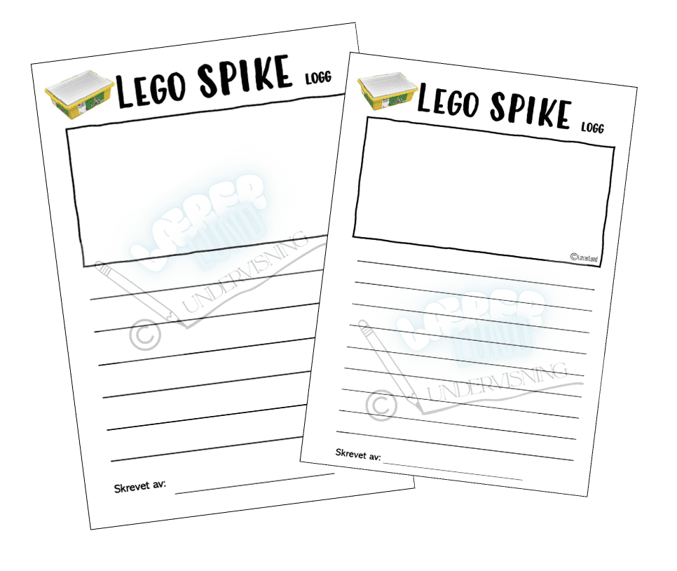 Logg lego SPIKE - tre skriverammer