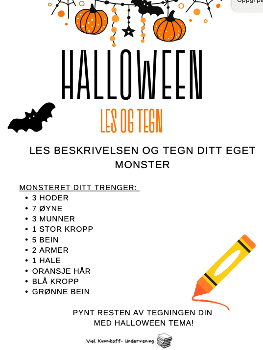 Halloween - les & tegn