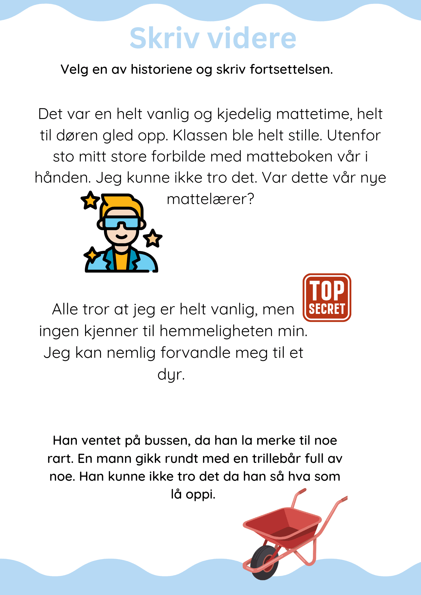 Korte skriveoppgaver og skrivestartere - Bilde 4