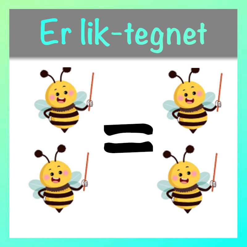 123 Er lik-tegnet – Arbeidsark