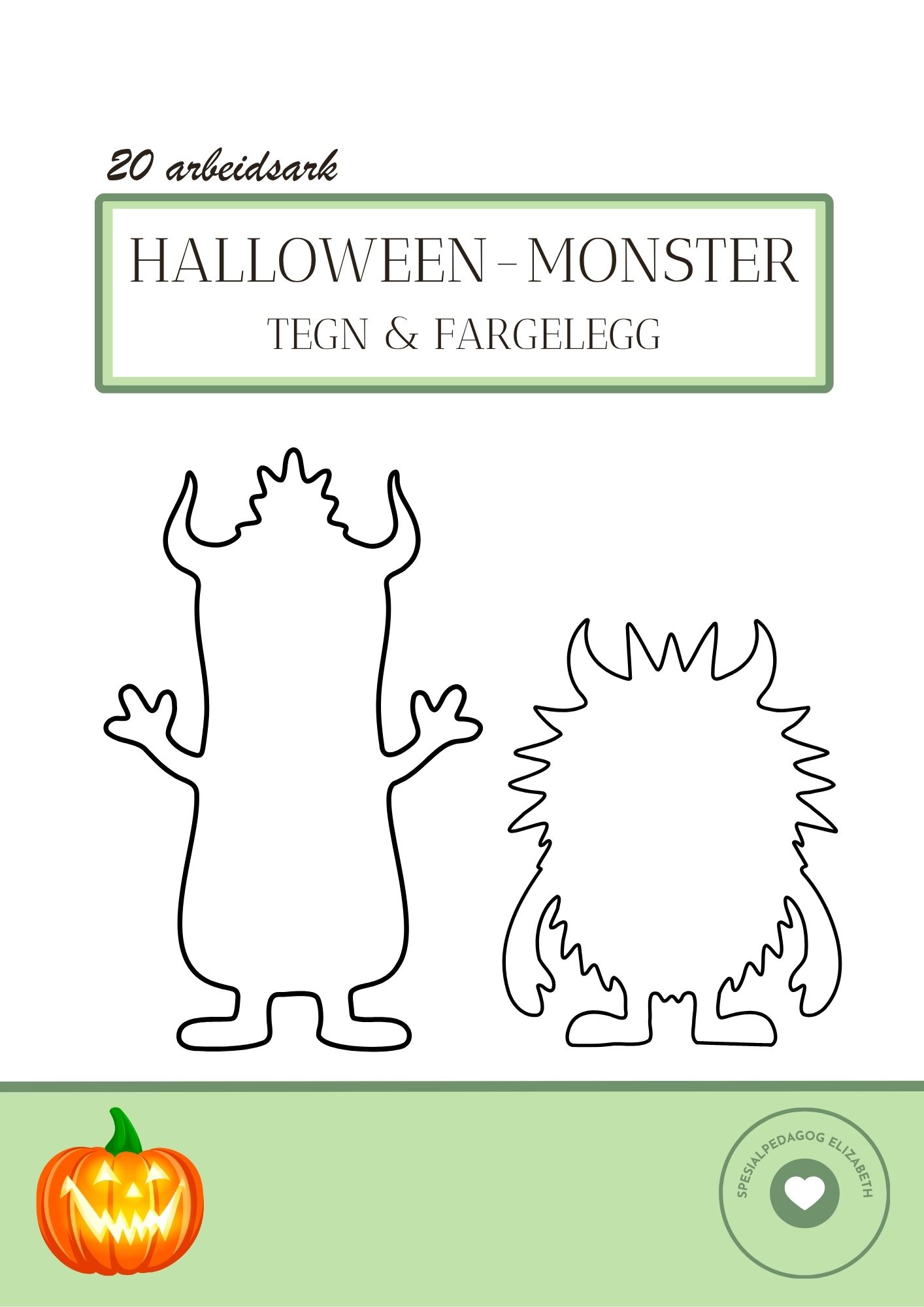 Halloween-monster / Tegn og fargelegg