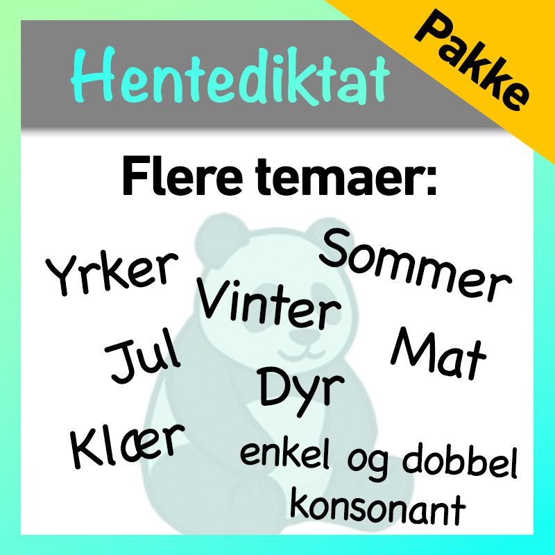 ABC Hentediktat - Pakke med 9 temaer til hentediktat