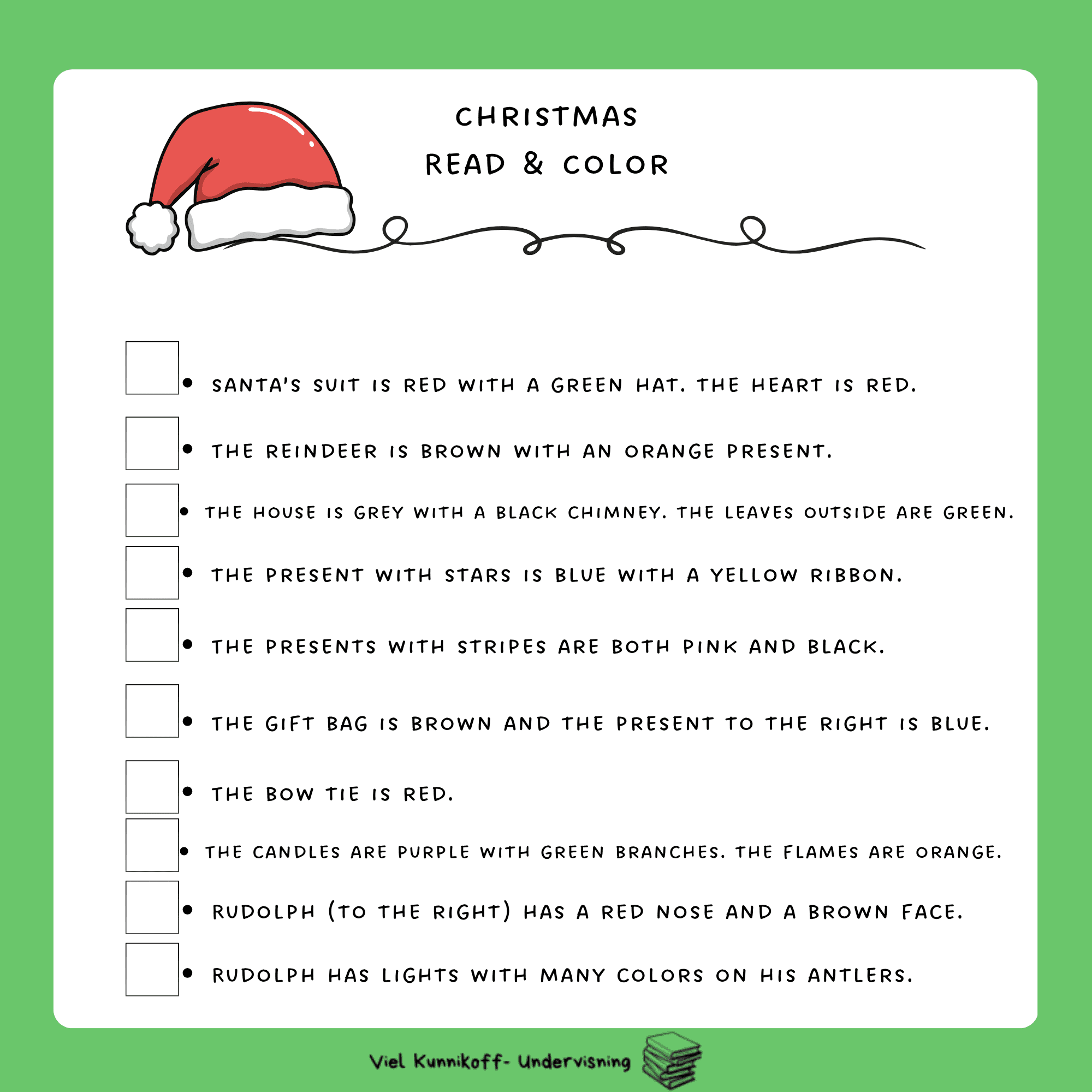 Read and color - Christmas