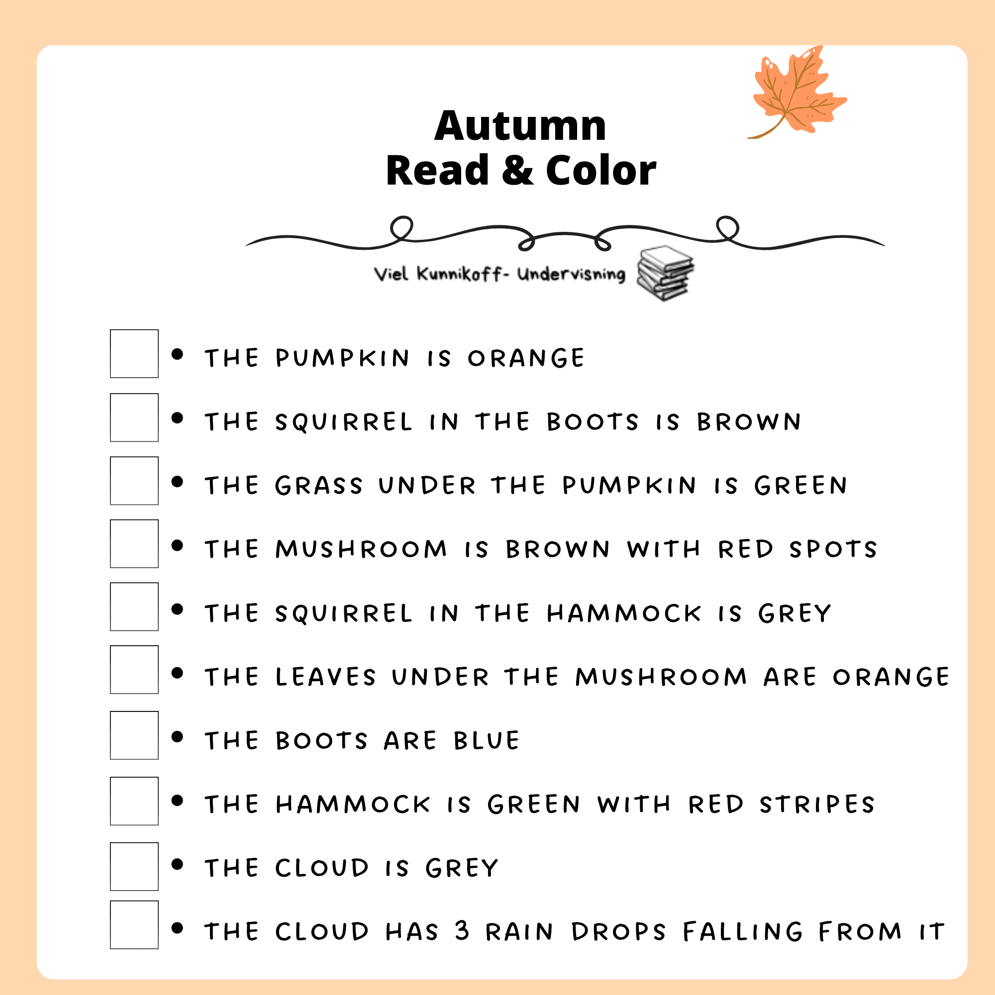 Read and color - Autumn
