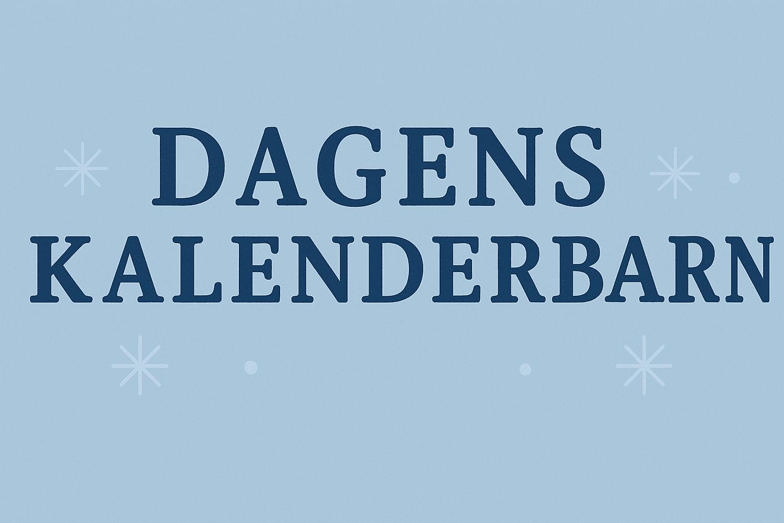 Adventskalender med gode ord