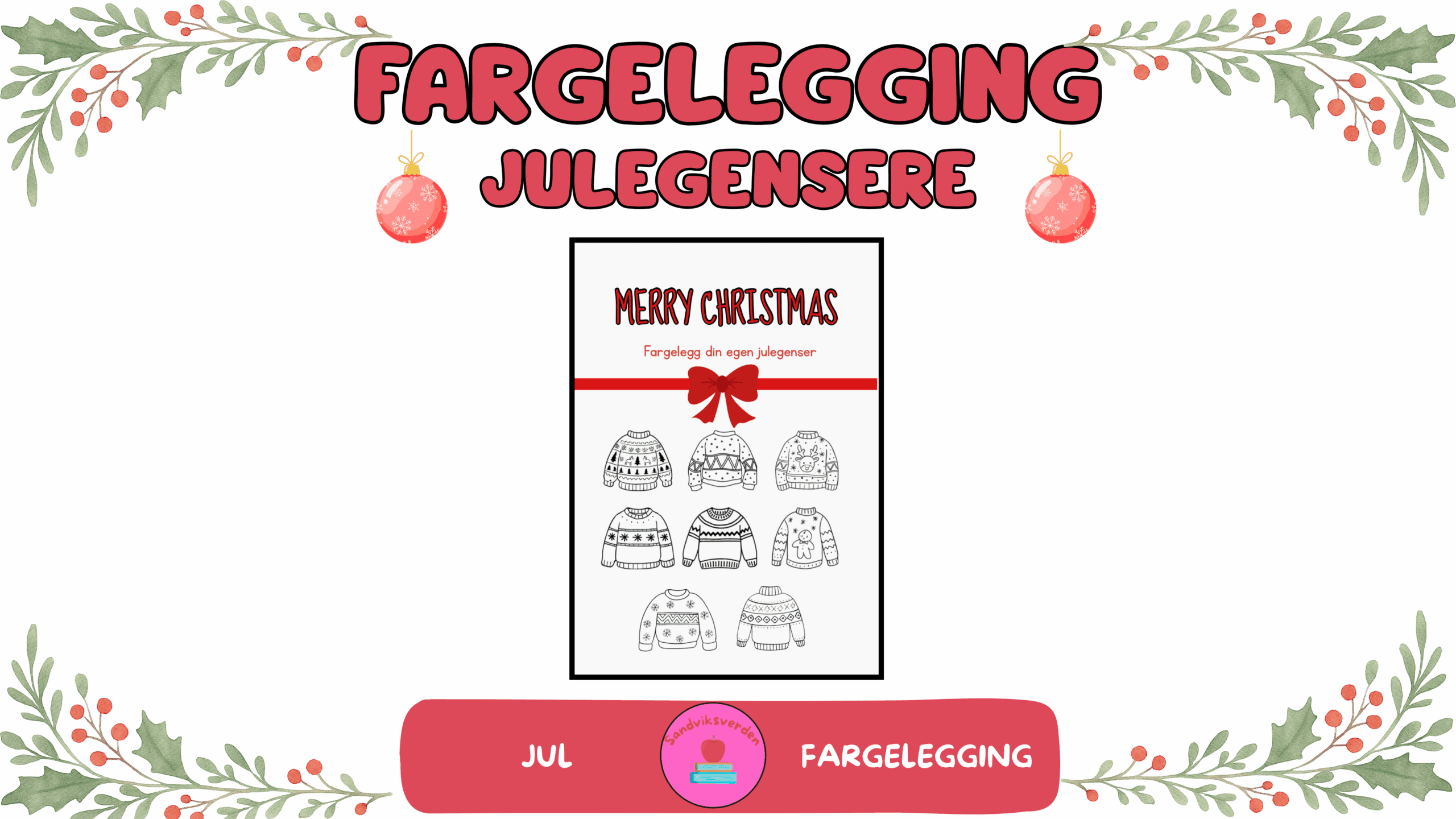 Fargelegg julegensere!
