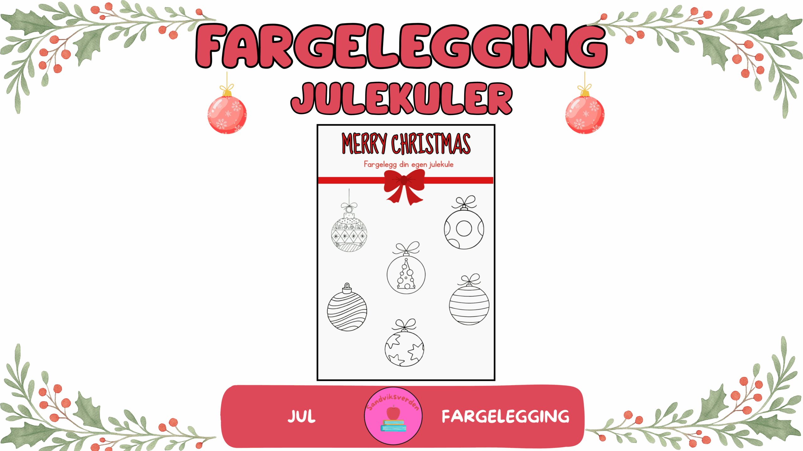 Fargelegg julekuler