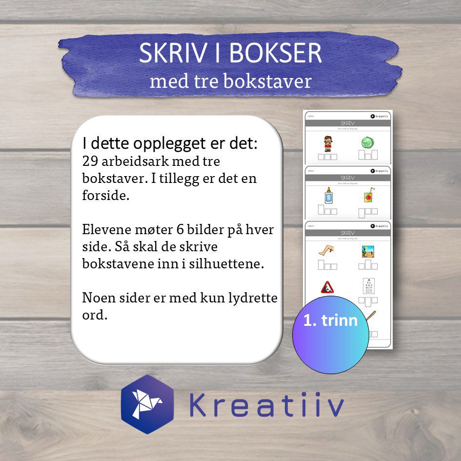 Skriv i bokser - tre bokstaver - Bilde 2