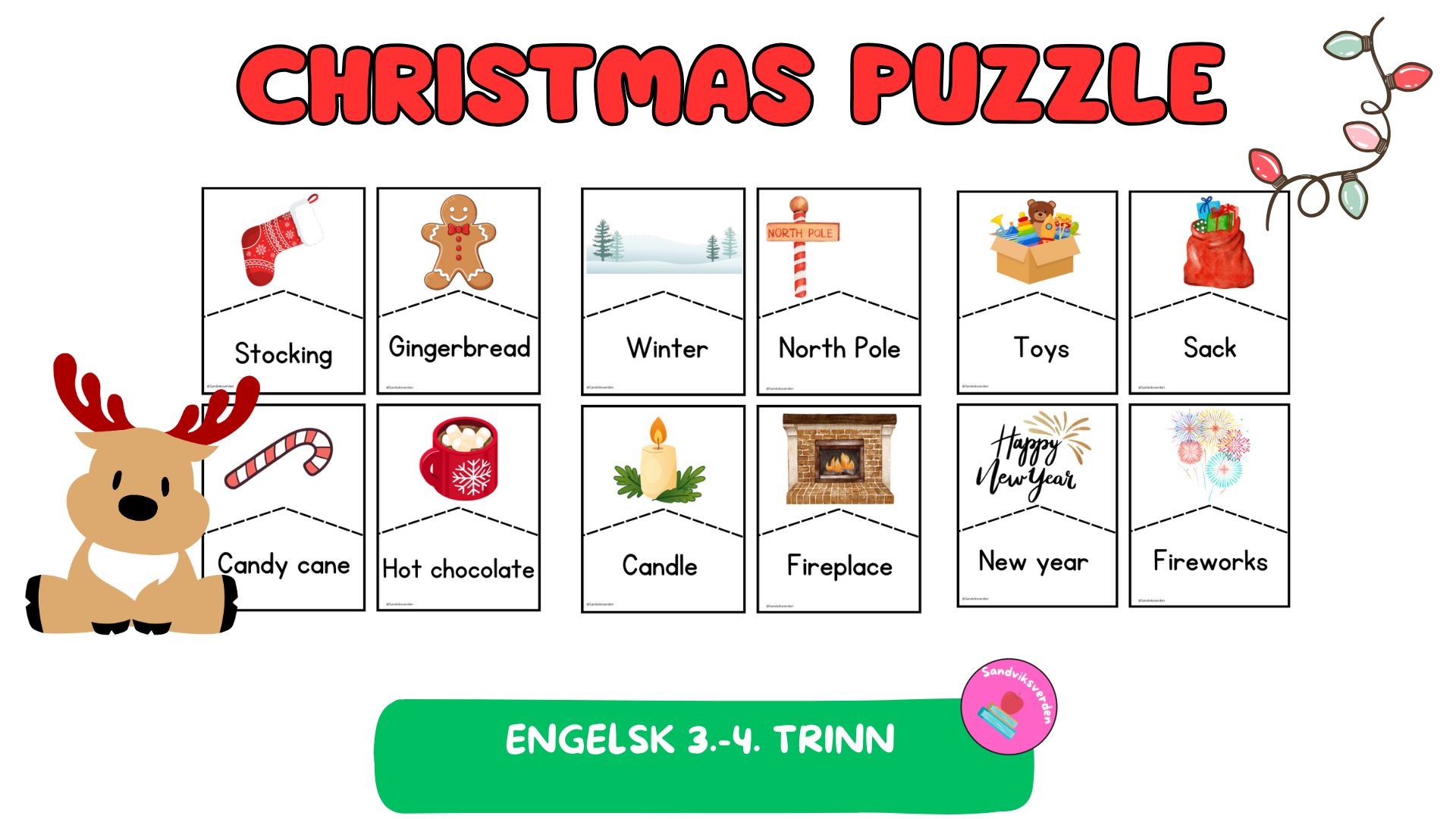 Puslespill- Jul- Engelsk