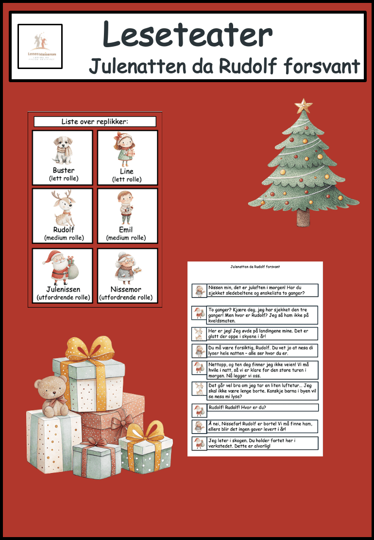 Leseteater- Julenatten da Rudolf forsvant
