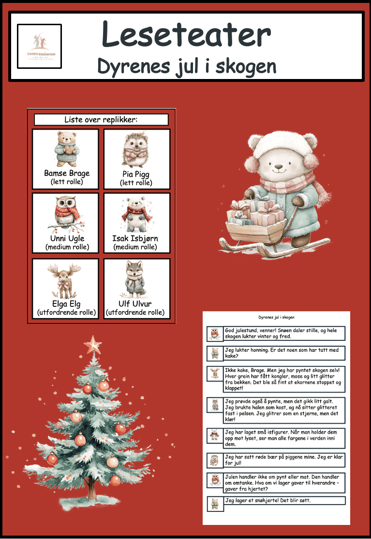 Leseteater- Dyrenes jul i skogen