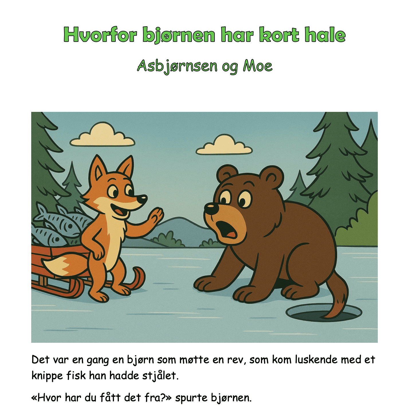 ABC Eventyr – Hvorfor bjørnen har kort hale - Bilde 2
