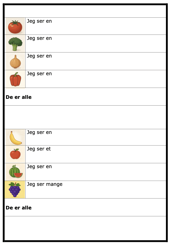 "Ord" -arbeid med under- og overbegrep - 18 sider - beprepstrening - Bilde 3