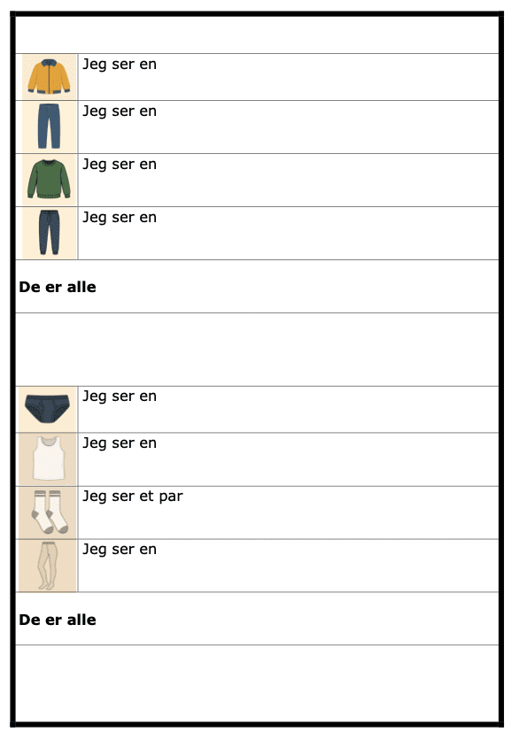 "Ord" -arbeid med under- og overbegrep - 18 sider - beprepstrening - Bilde 4