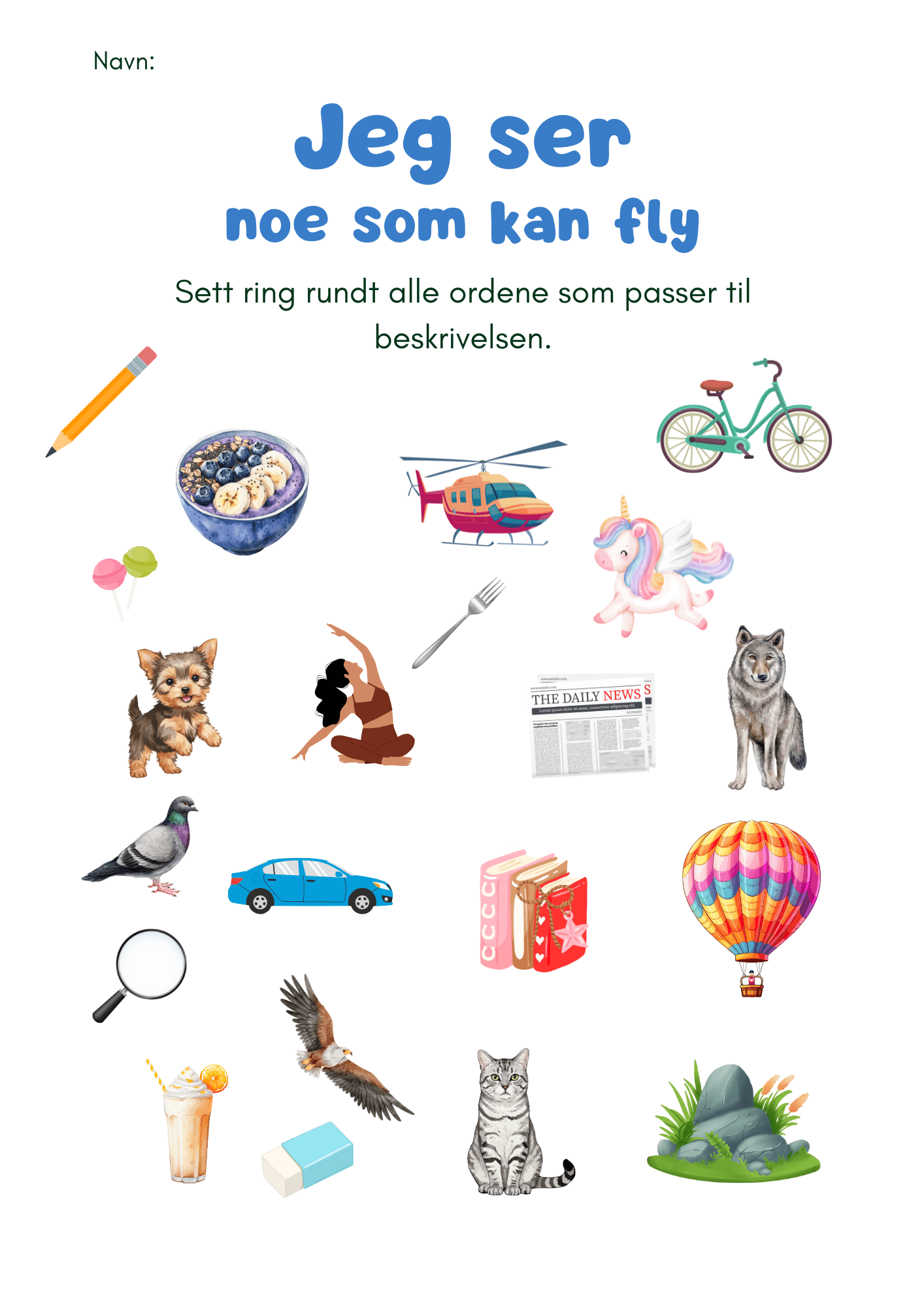 Jeg ser: 6 arbeidsark