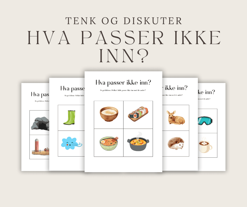 Hva passer ikke inn? (8 oppgaver)