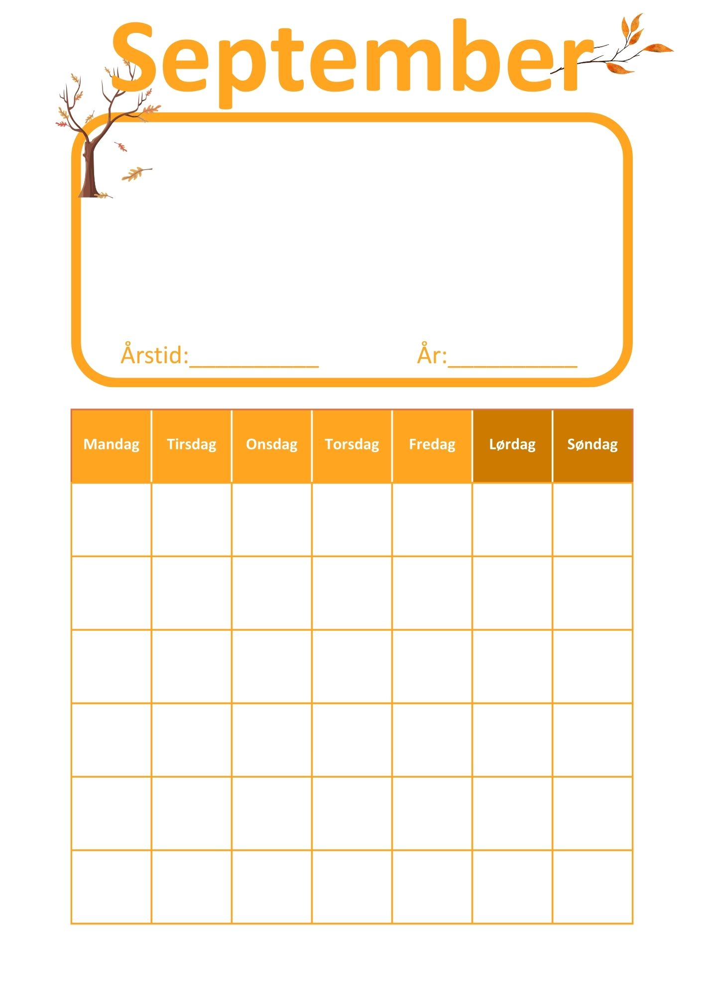 Kalender med årshjul og plakater for årstider - "evighetskalender" - Bilde 5