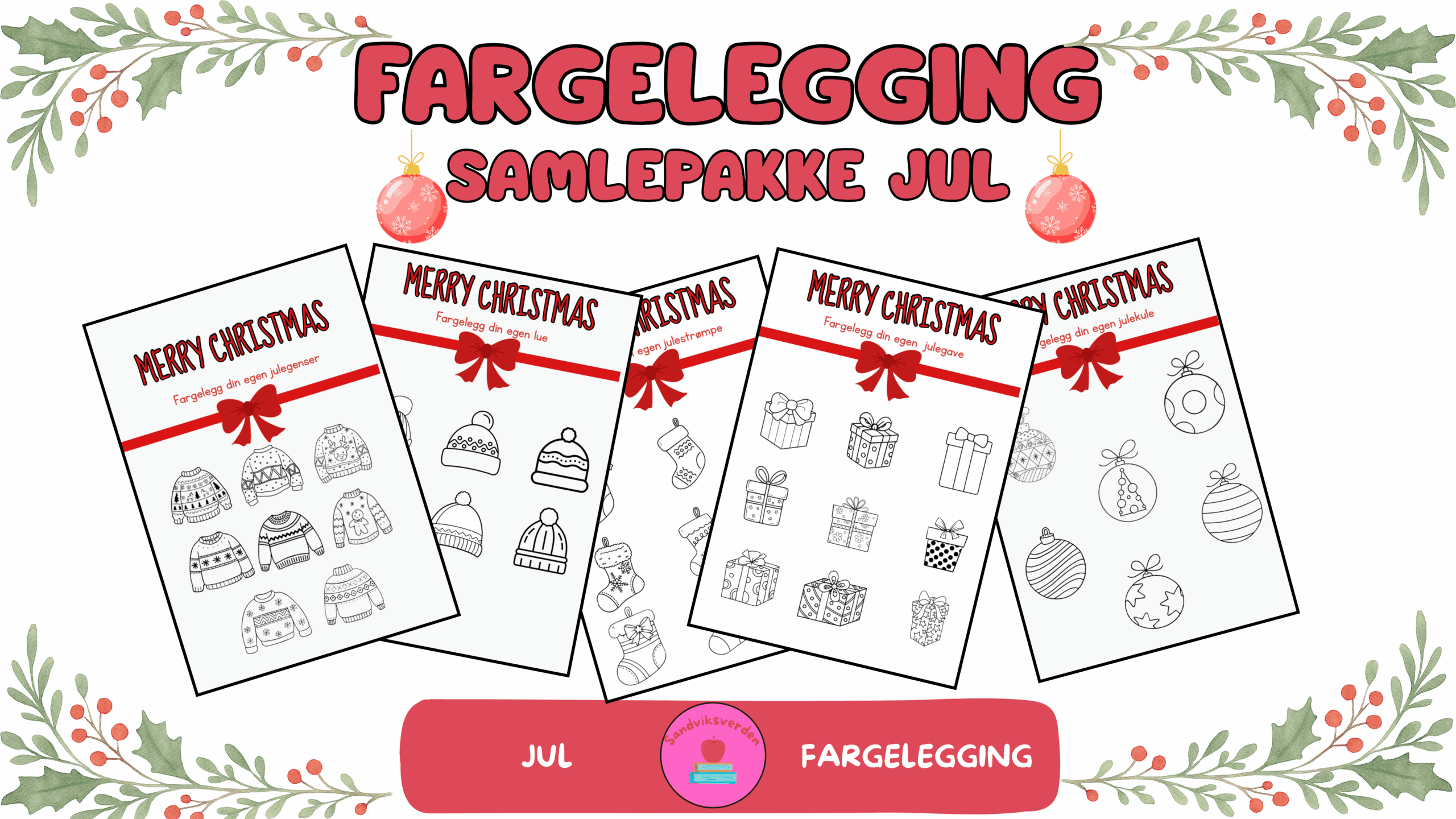 Fargelegg Jul-Samlepakke