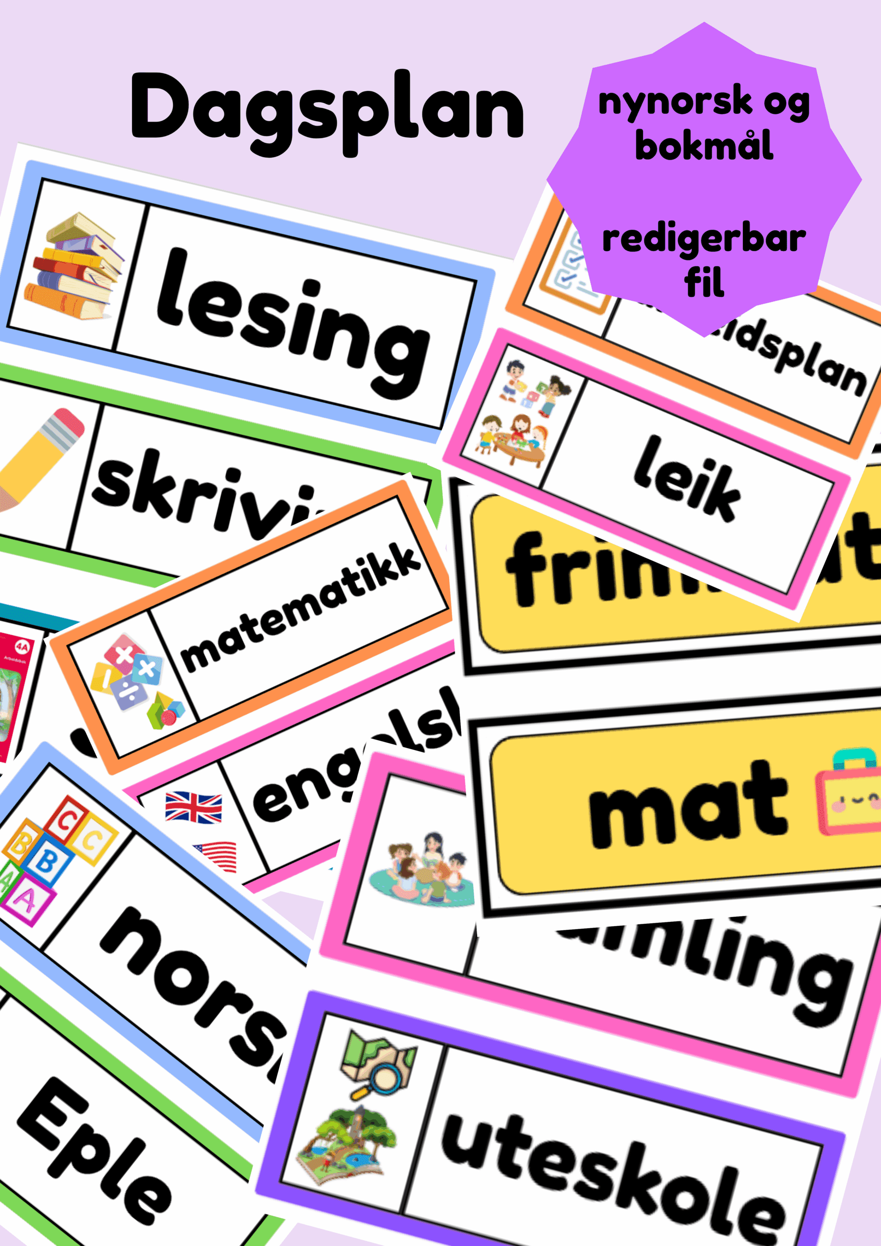 Dagsplan (redigerbar)