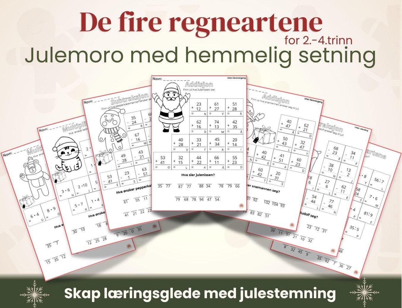 Julemoro med de fire regneartene!
