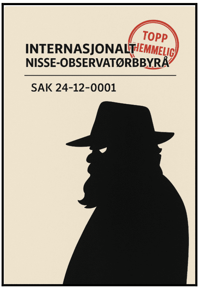 Hemmeligstemplet nisserapport - BM- 15 sider - humoristisk tekst m/oppgaver - ca 5.-7.trinn