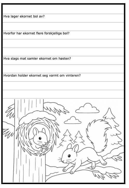 Hvor bor dyra om vinteren? - BM - faktatekst med spørsmål - 24 sider - ca 3.-5.trinn - Bilde 5