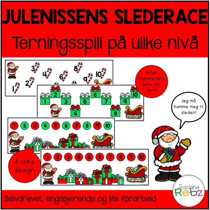 Julenissens slederace - regneartene
