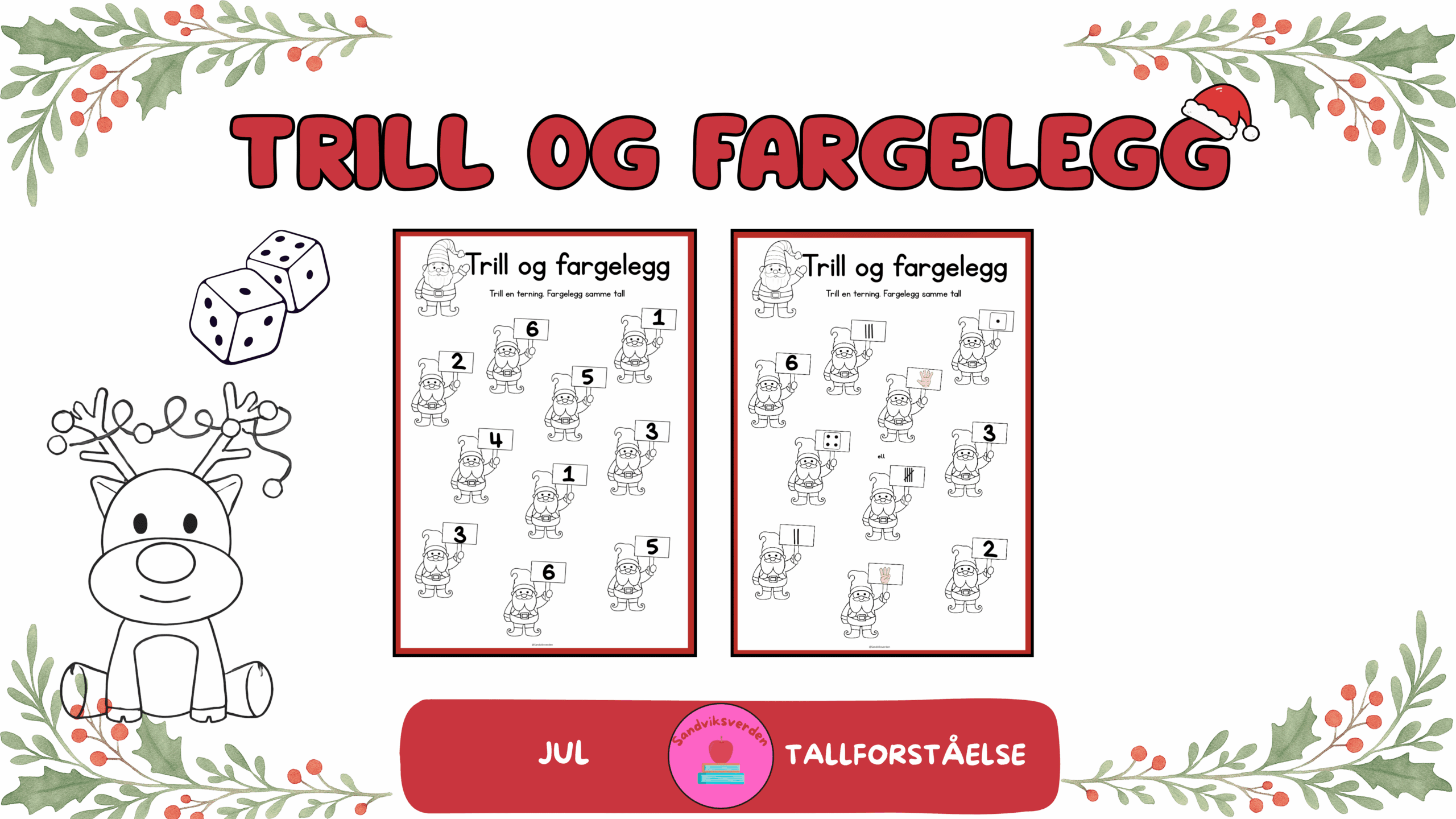Trill og fargelegg-Jul
